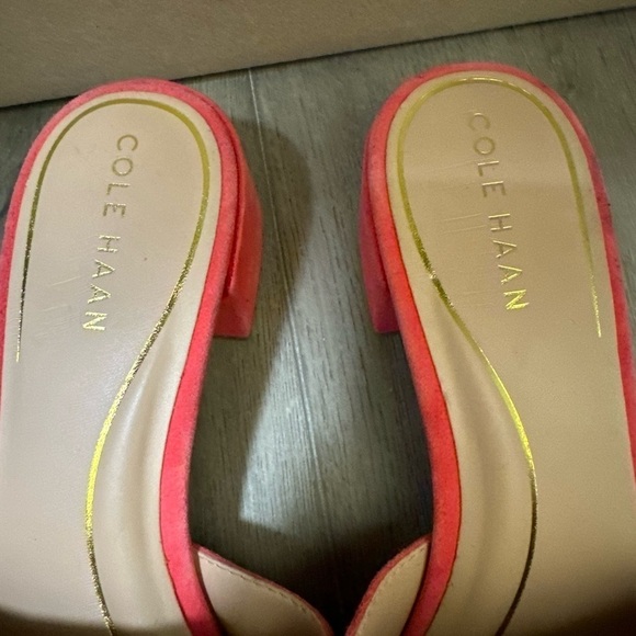 Cole Haan Geranium Calli Single Band Block Heel Slide Sandal - Size 9.5 - Picture 5 of 10